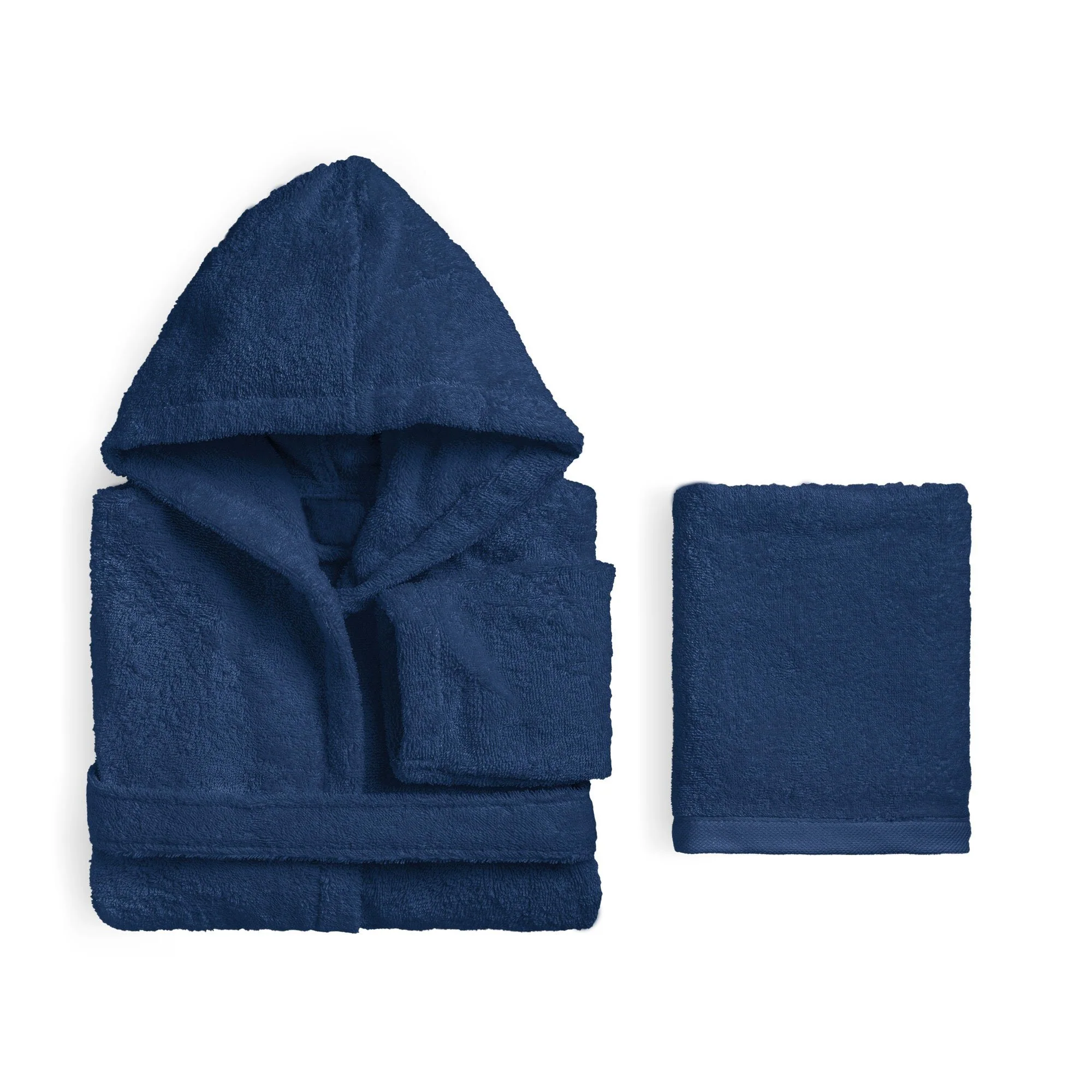Set Accappatoio per Bambino e Asciugamano in Spugna di Cotone - Perla - Image 5