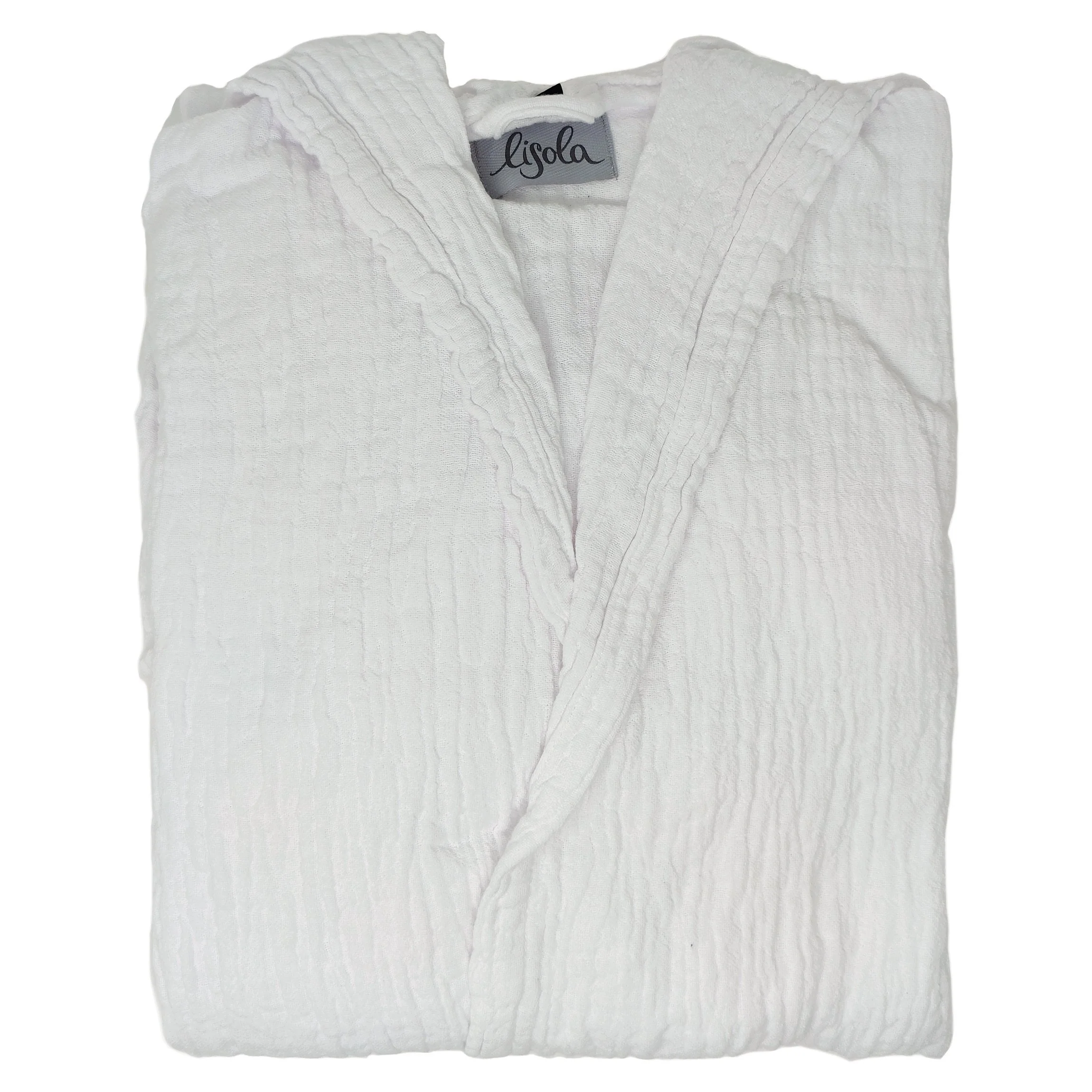 Accappatoio in Cotone Garzato Stonewashed con Cappuccio - Punto - Image 5