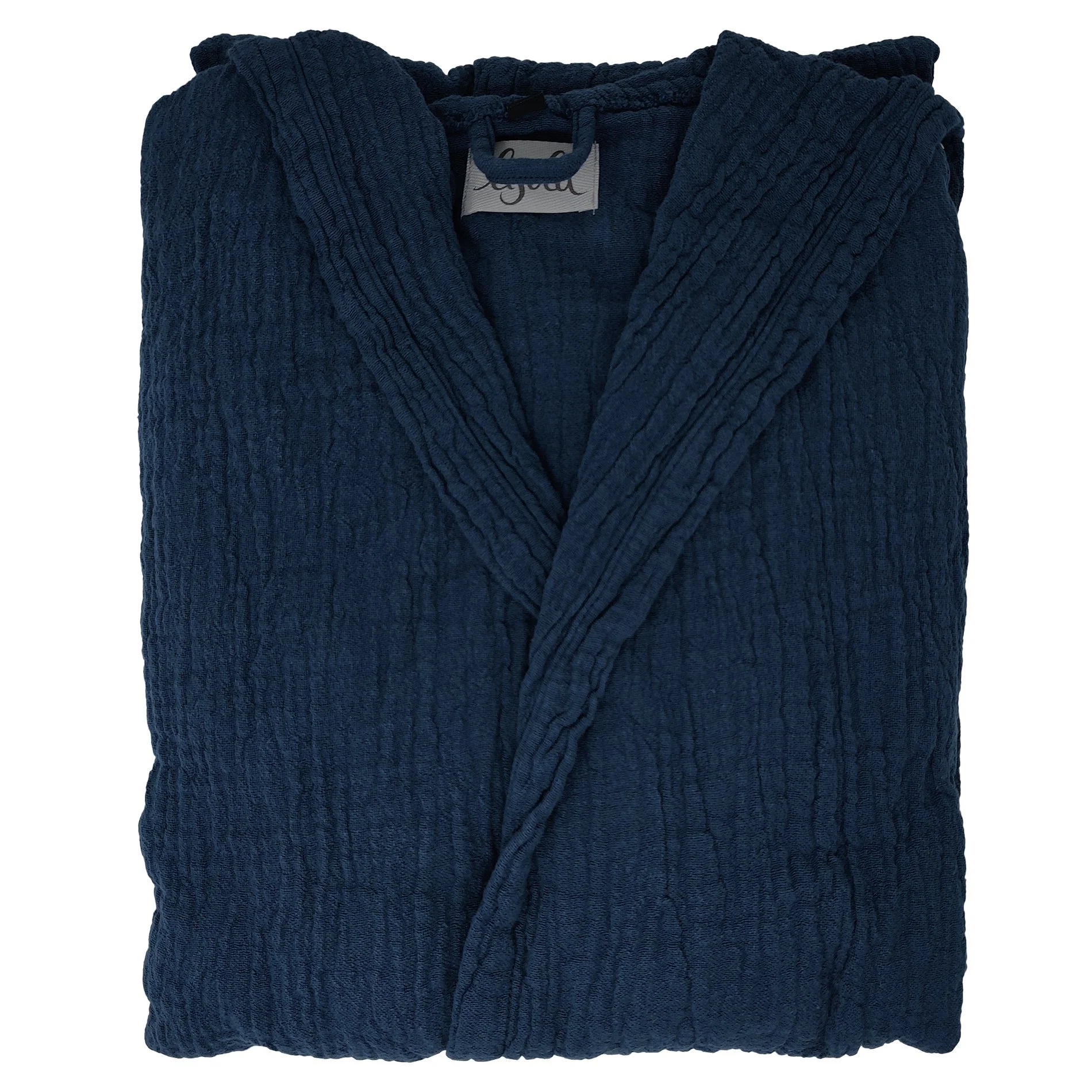 Accappatoio in Cotone Garzato Stonewashed con Cappuccio - Punto - Image 7