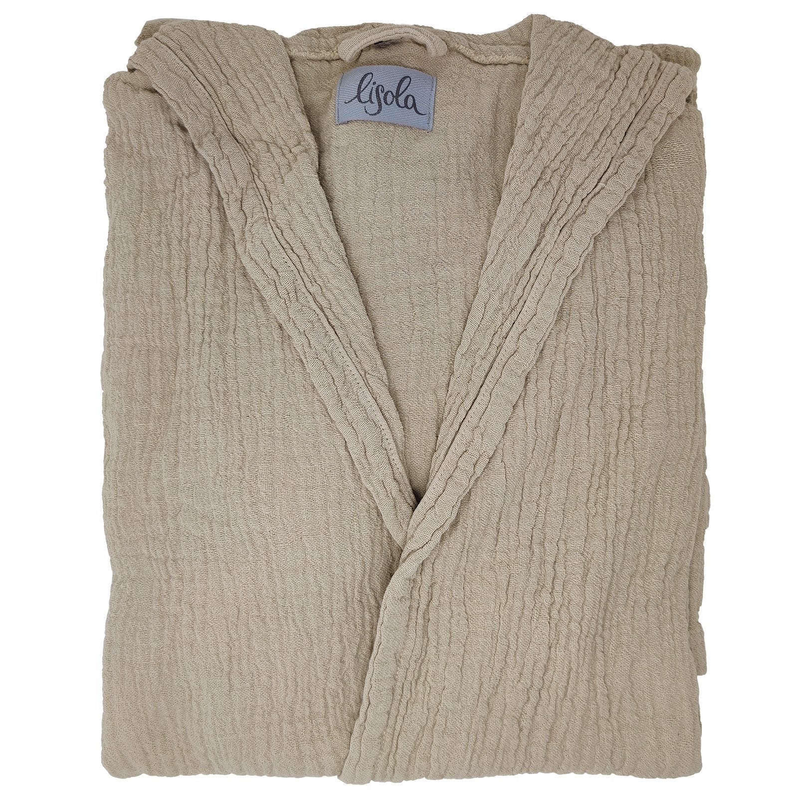 Accappatoio in Cotone Garzato Stonewashed con Cappuccio - Punto - Image 9
