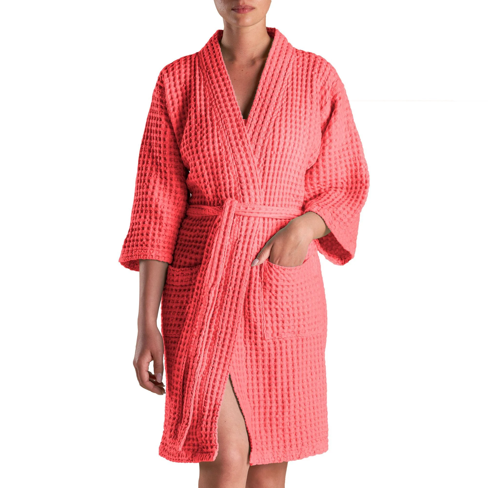 Accappatoio Kimono Nido d'Ape in puro Cotone - Jaspy Sole - Image 5