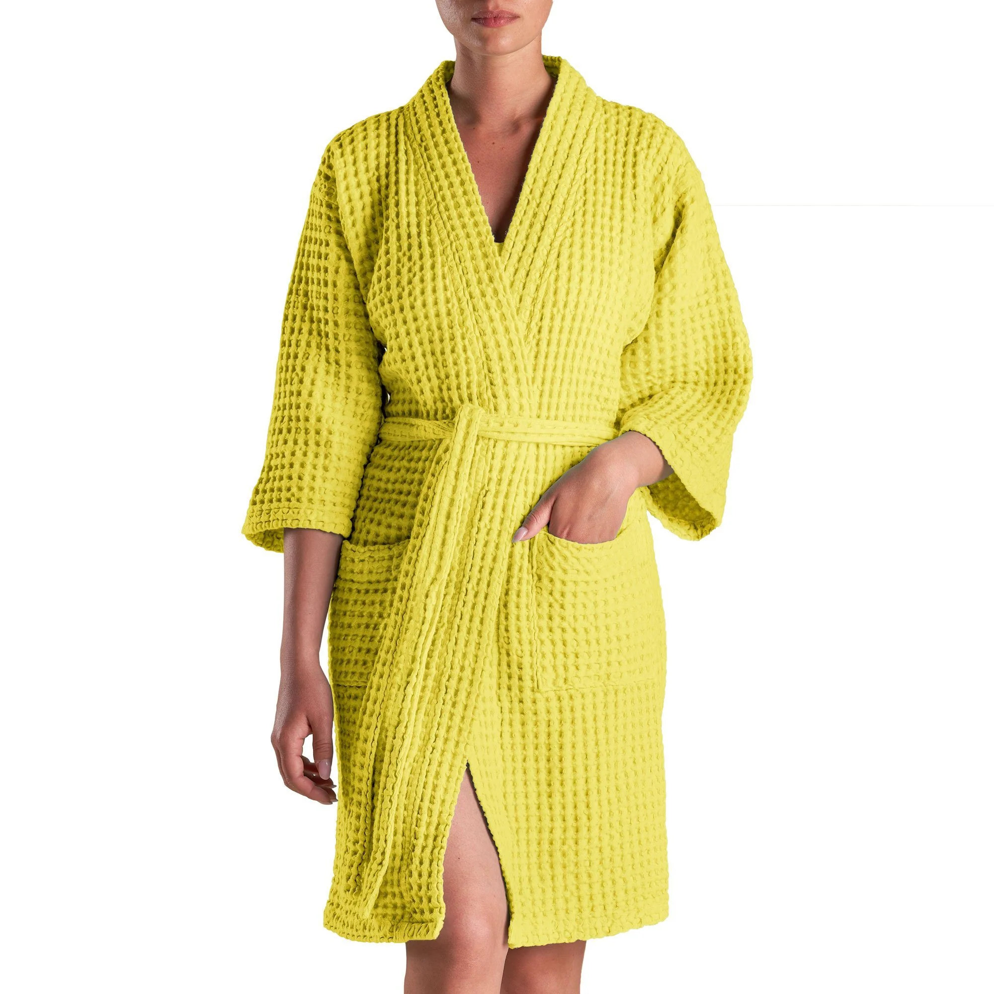 Accappatoio Kimono Nido d'Ape in puro Cotone - Jaspy Sole - Image 7