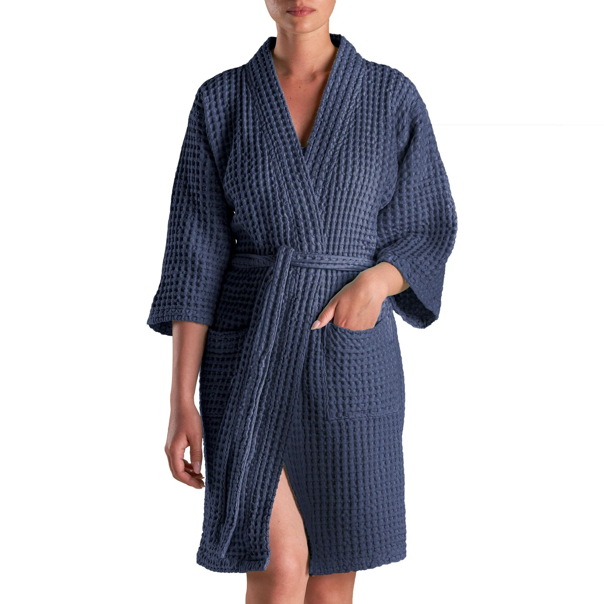 Accappatoio Kimono Nido d'Ape in puro Cotone - Jaspy Sole - Image 9