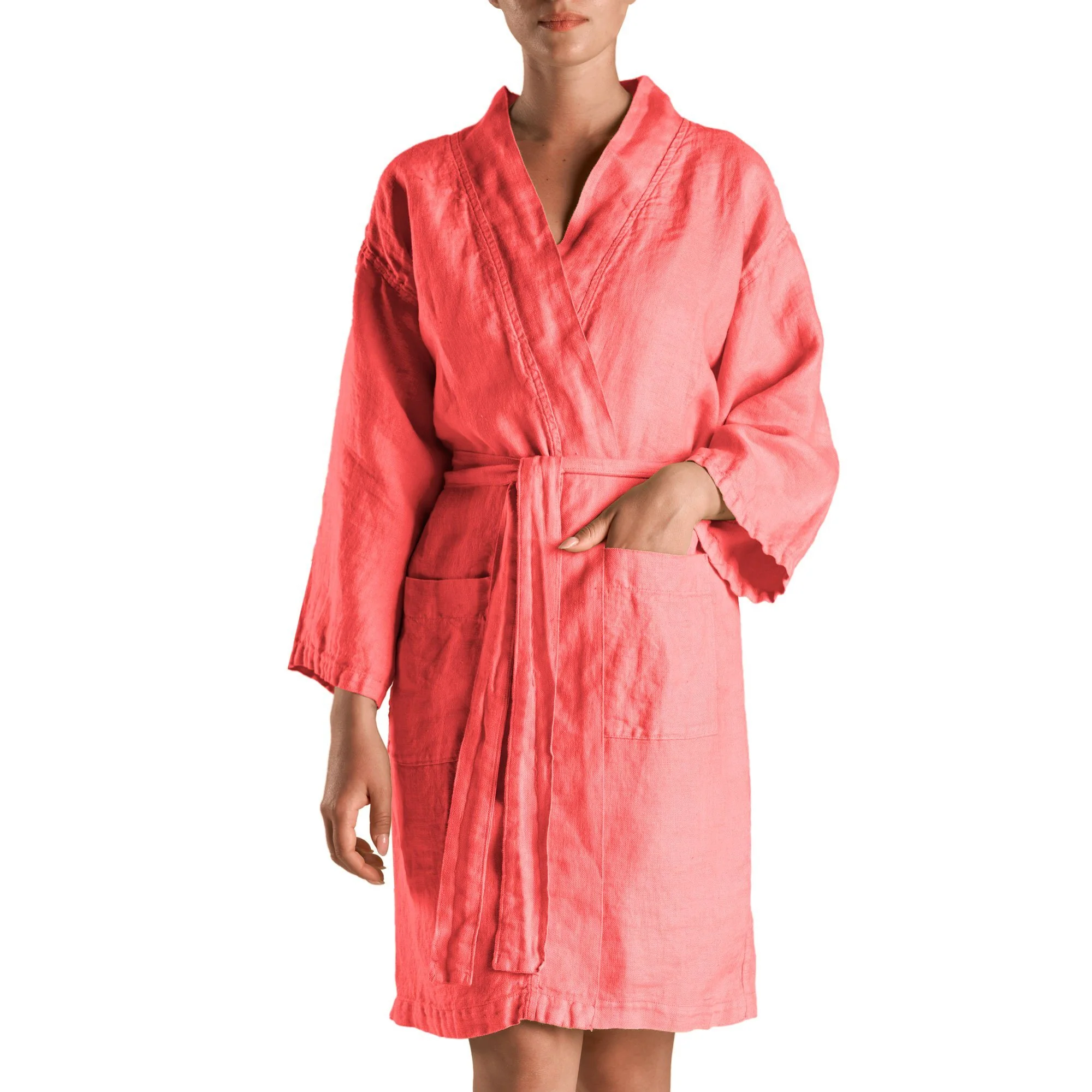 Accappatoio Kimono in puro Lino - Panamà Sole - Image 5