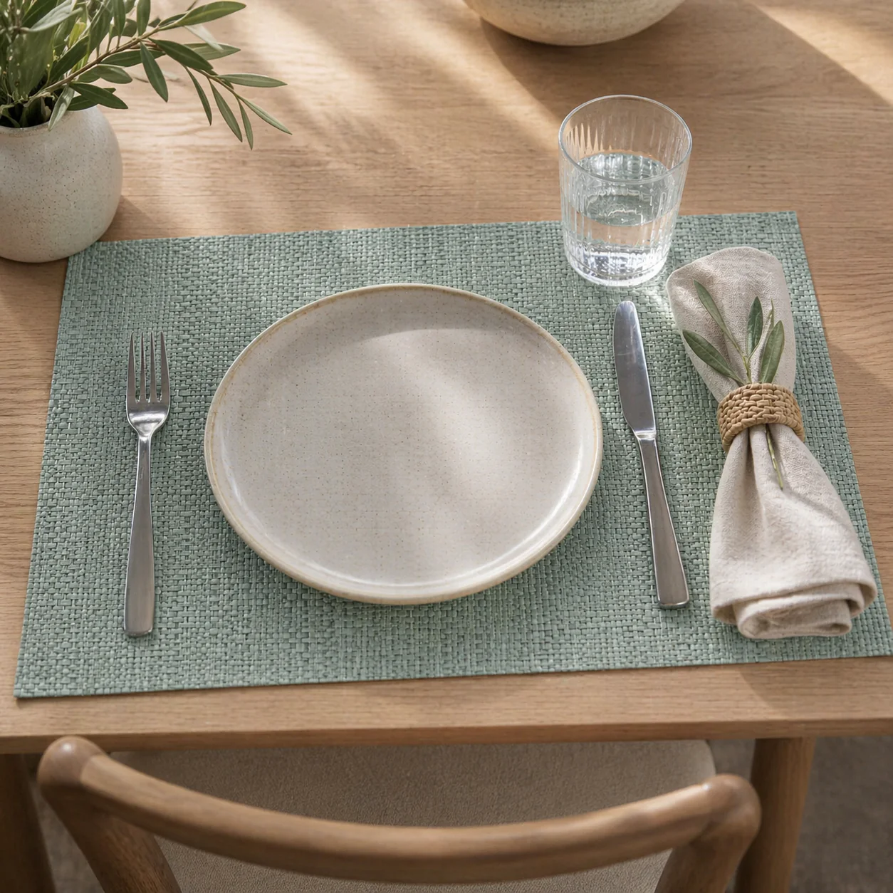 Americano in pvc e poliestere Intrecciato - Canna