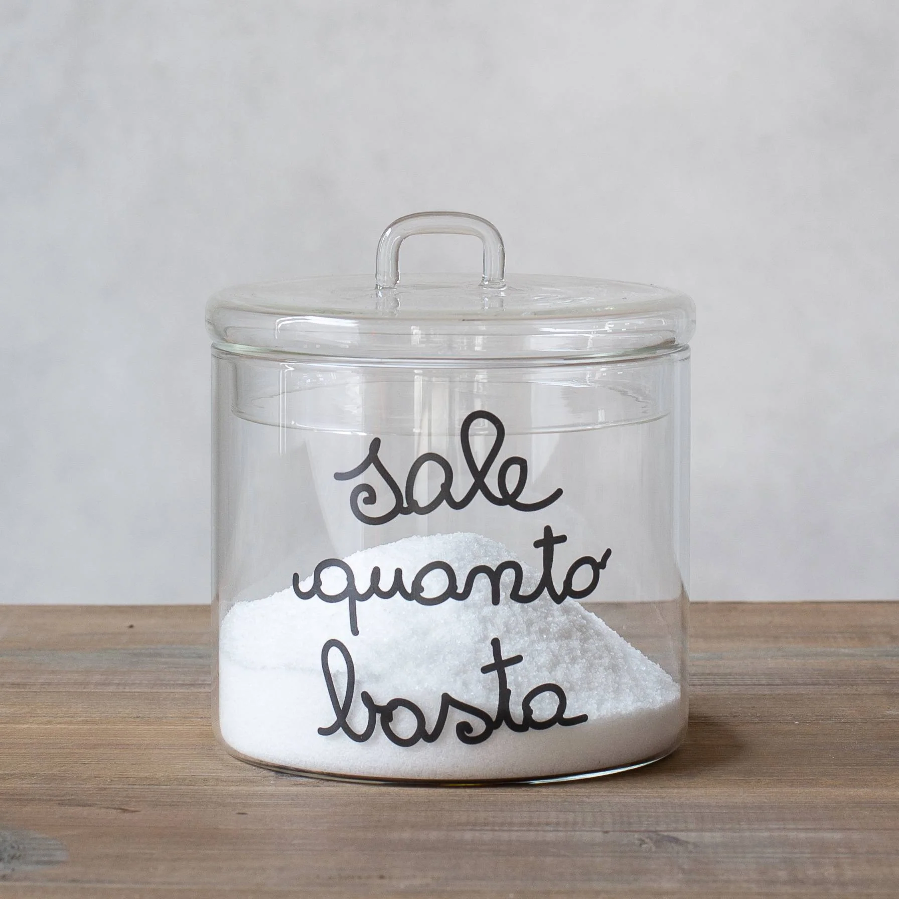 Barattolo in Vetro Borosilicato Serigrafato - Sale Quanto Basta