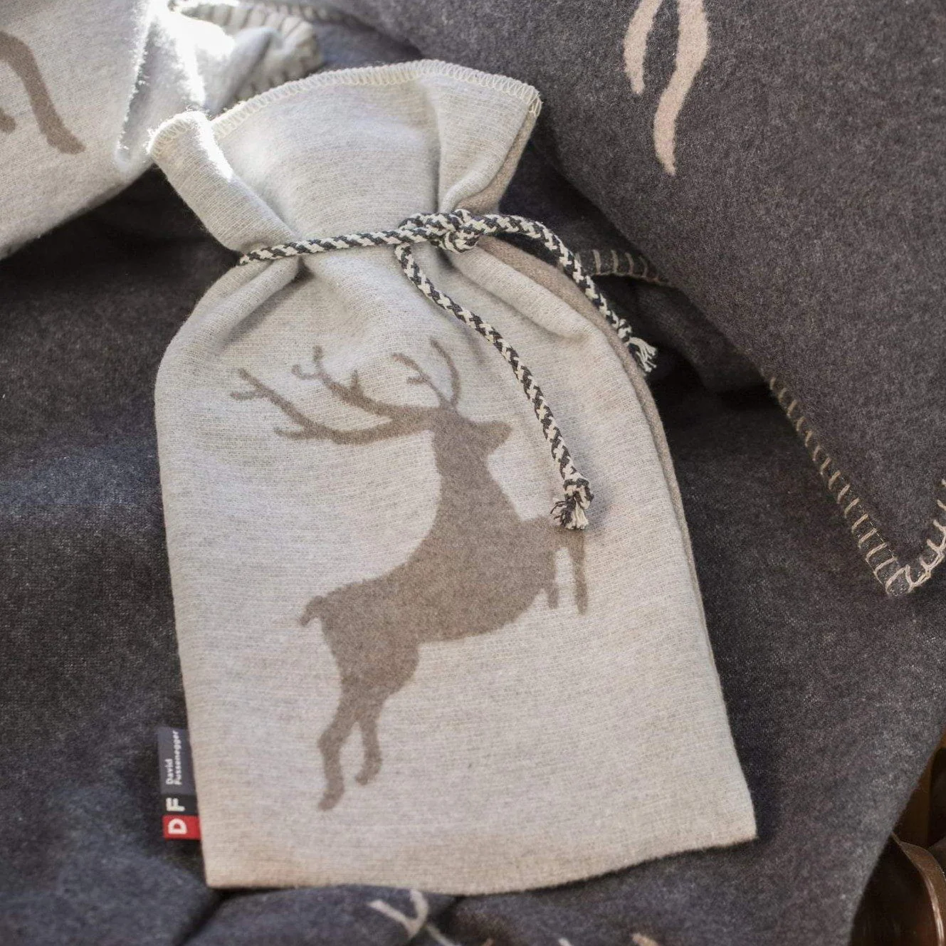 Borsa dell'acqua calda in Pile di Cotone fantasia - Deer
