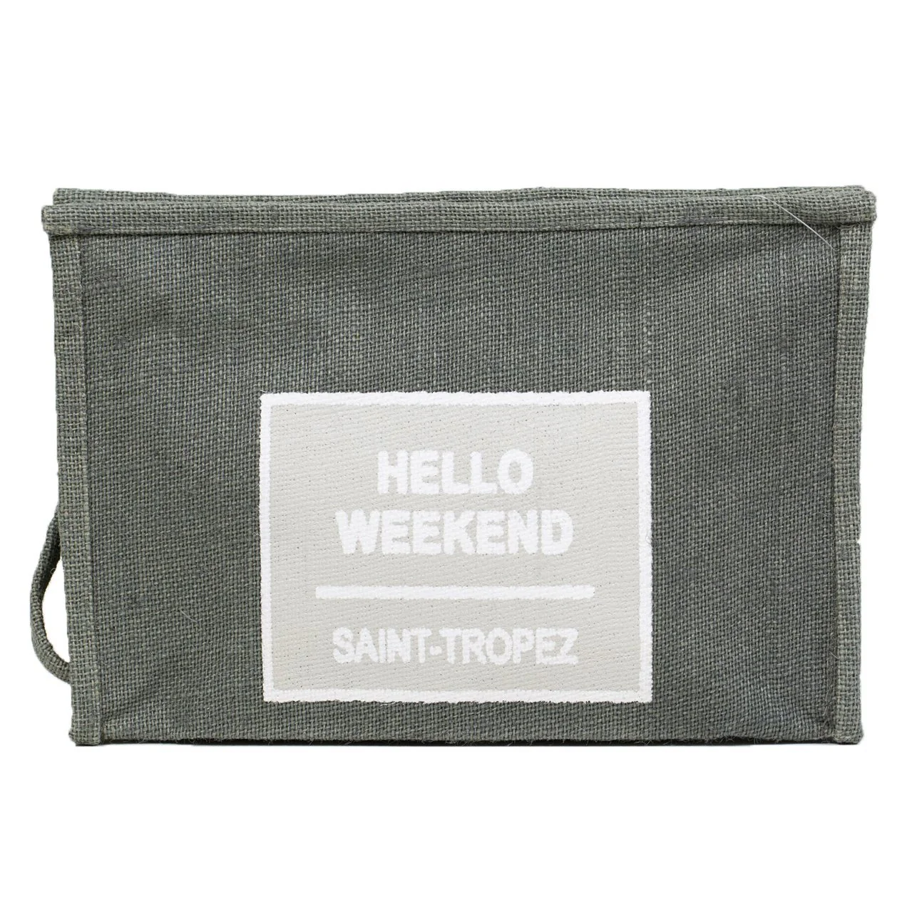 Borsa Mare o Trousse in Juta Tinta Unita - Hello - Image 13
