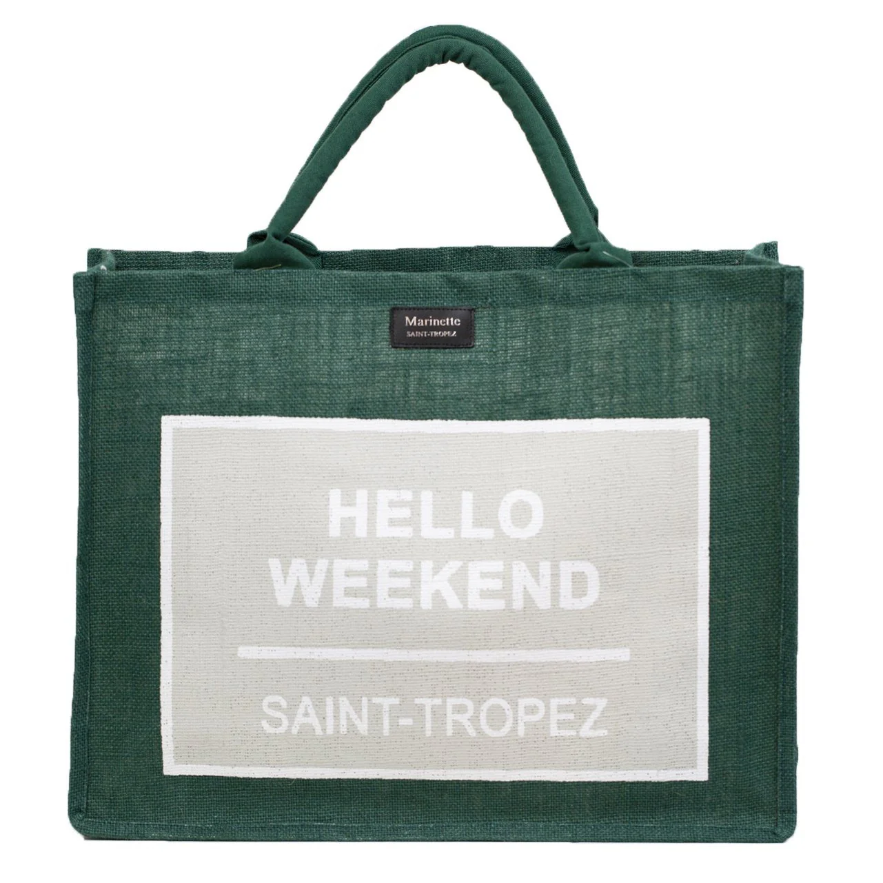 Borsa Mare o Trousse in Juta Tinta Unita - Hello - Image 3