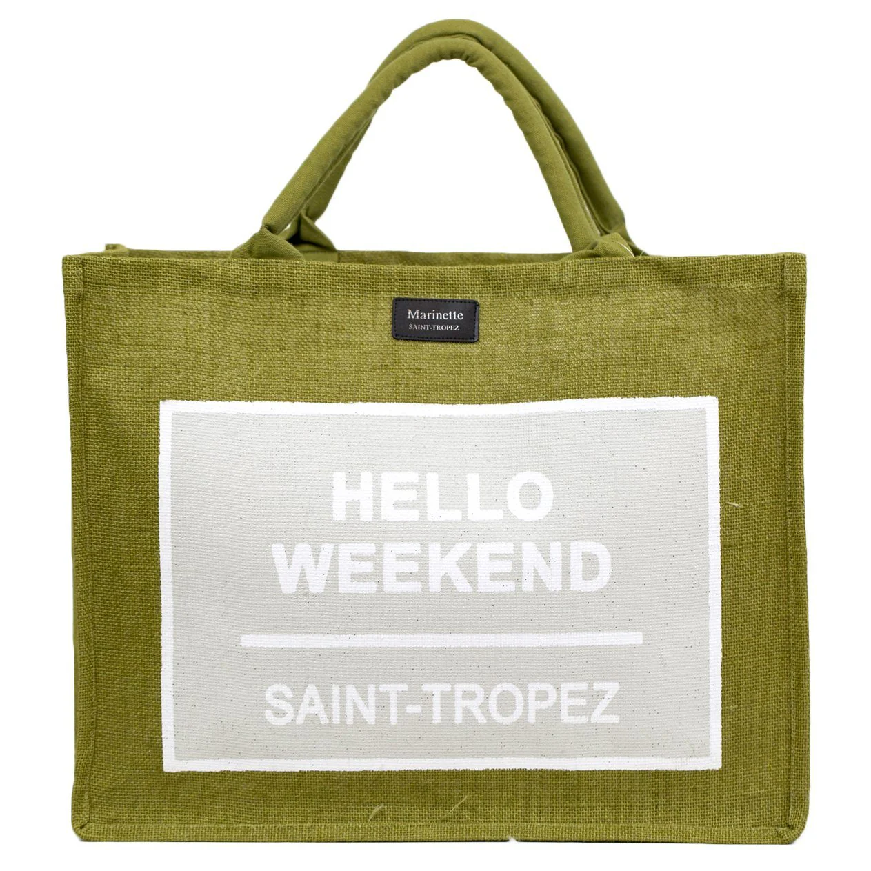 Borsa Mare o Trousse in Juta Tinta Unita - Hello - Image 4