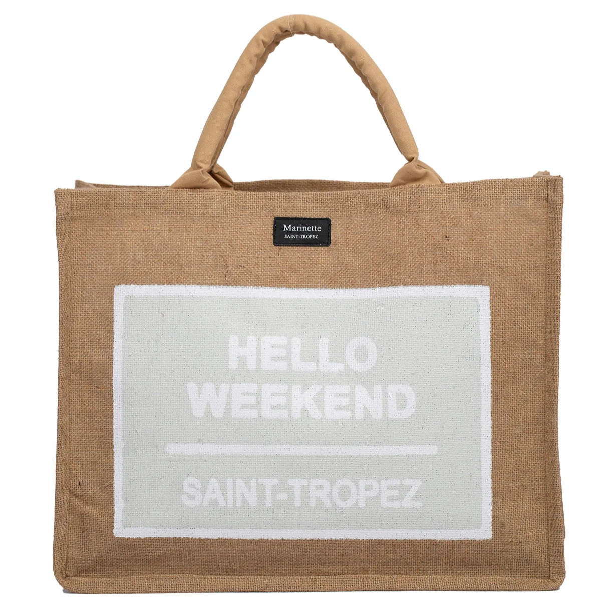 Borsa Mare o Trousse in Juta Tinta Unita - Hello - Image 5