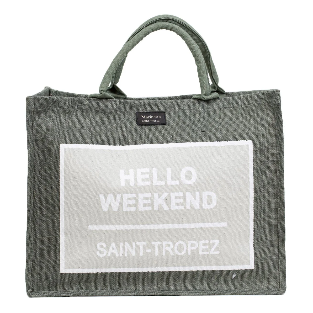Borsa Mare o Trousse in Juta Tinta Unita - Hello - Image 6