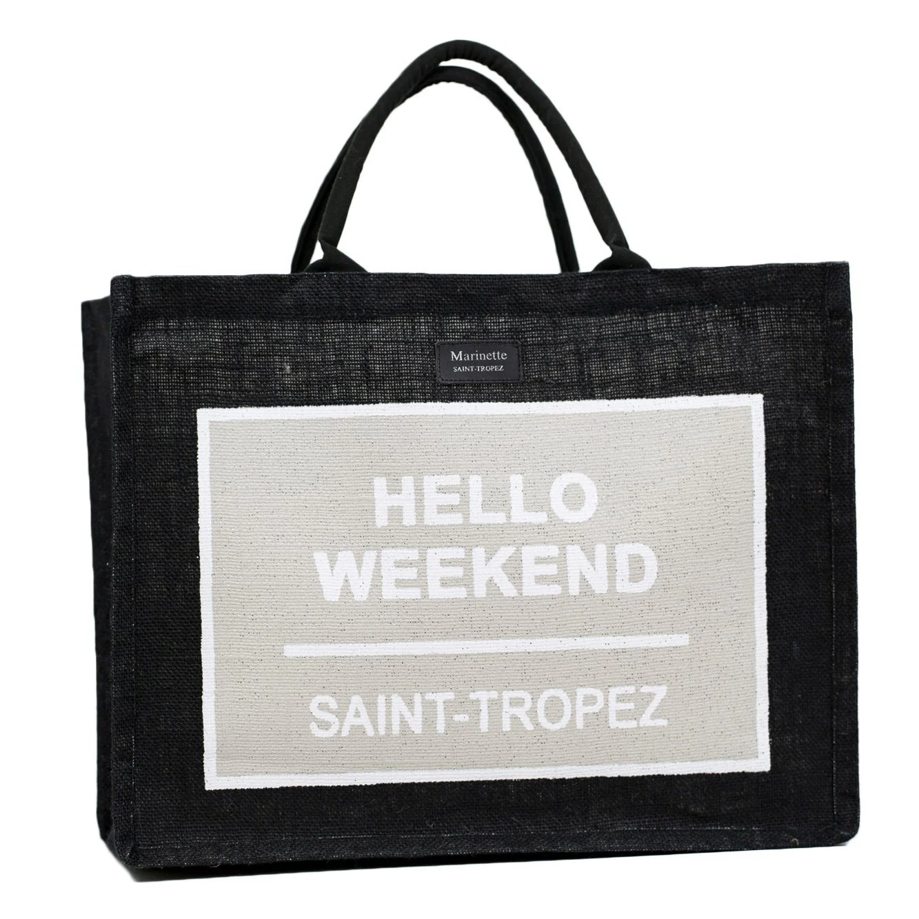 Borsa Mare o Trousse in Juta Tinta Unita - Hello - Image 7
