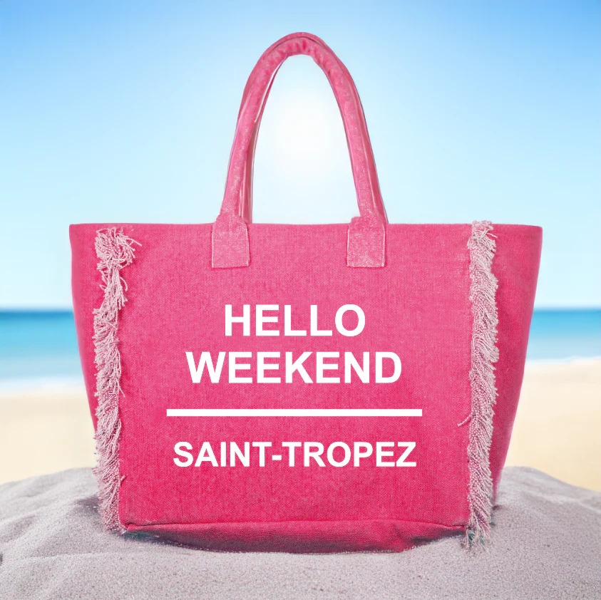 Borsa Mare o Trusse in Puro Cotone Tinta Unita - Hello Weekend - Image 2