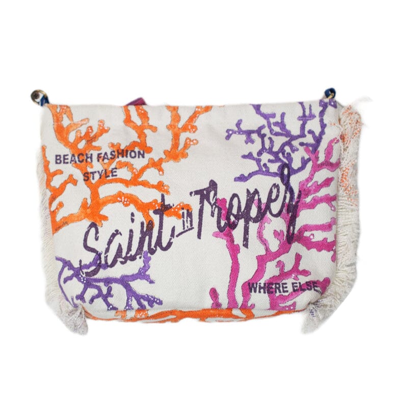 Borsa Mare o Trousse in Puro Cotone Fantasia Coralli - Canoubier - Image 7