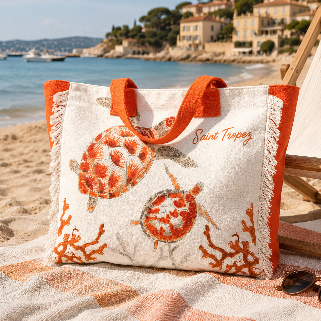 Borsa Mare o Trousse in Puro Cotone Fantasia Stampata - Esquinade