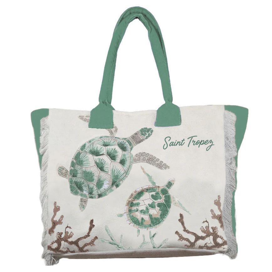 Borsa Mare o Trousse in Puro Cotone Fantasia Stampata - Esquinade - Image 3