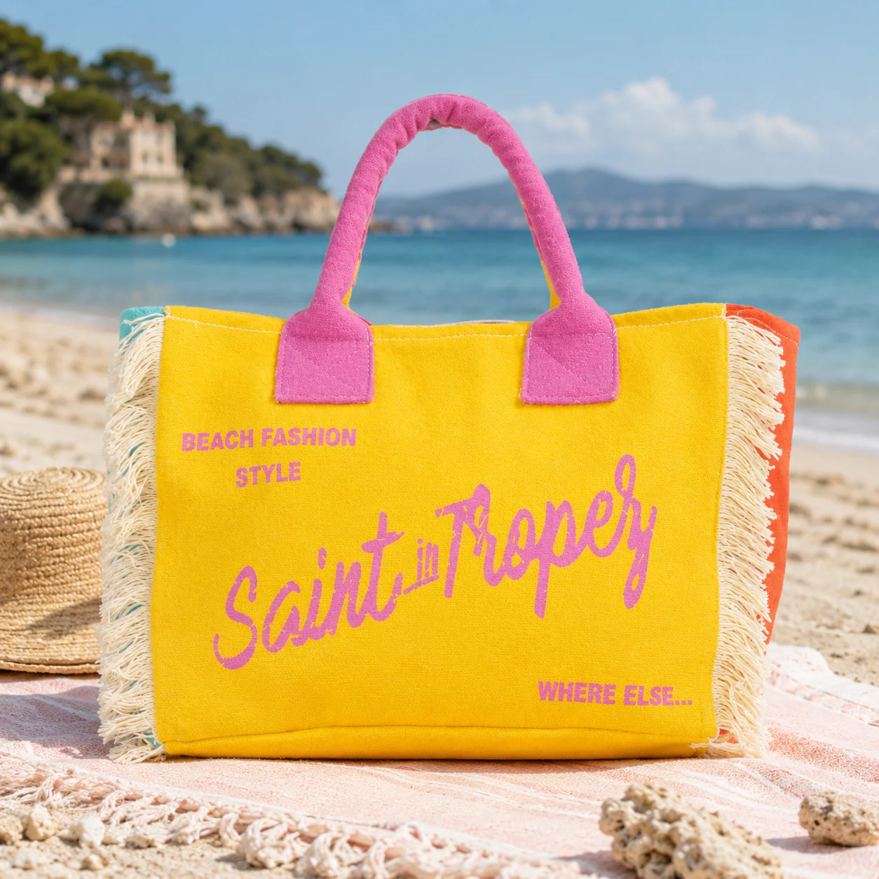 Borsa Mare o Trousse in Puro Cotone Fantasia Stampata - Icone