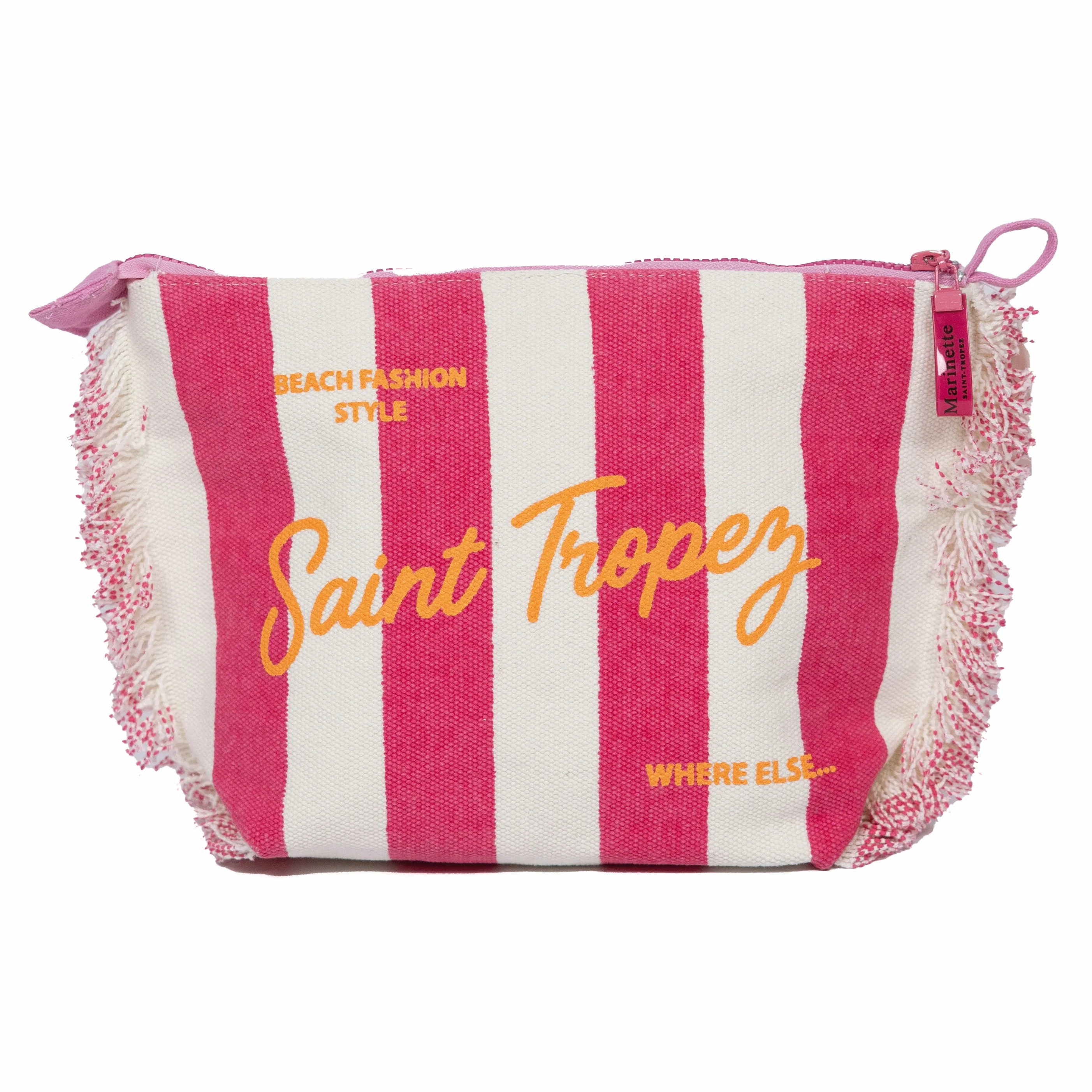 Borsa Mare o Trousse in Puro Cotone Rigata - Rayure - Image 11