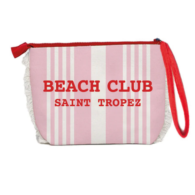 Borsa Mare o Trousse in Spugna di Cotone Rigato - Beach Club - Image 14