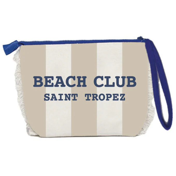 Borsa Mare o Trousse in Spugna di Cotone Rigato - Beach Club - Image 23