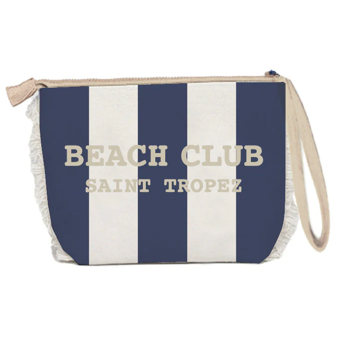 Borsa Mare o Trousse in Spugna di Cotone Rigato - Beach Club - Image 24