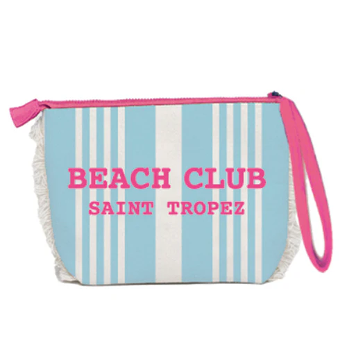 Borsa Mare o Trousse in Spugna di Cotone Rigato - Beach Club - Image 25