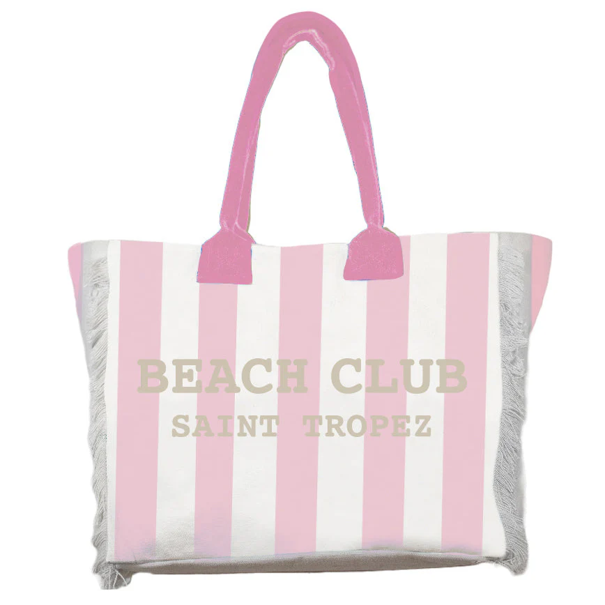 Borsa Mare o Trousse in Spugna di Cotone Rigato - Beach Club - Image 3