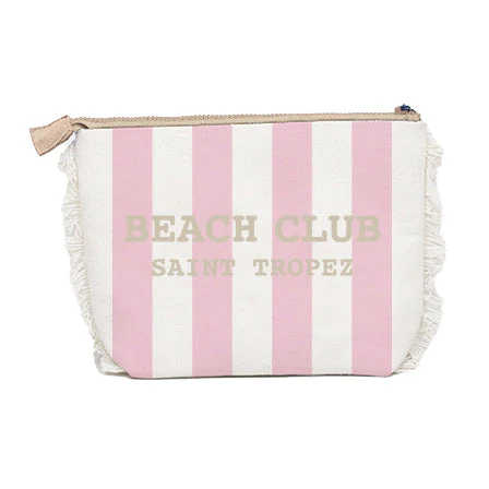 Borsa Mare o Trousse in Spugna di Cotone Rigato - Beach Club - Image 31
