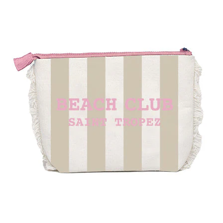 Borsa Mare o Trousse in Spugna di Cotone Rigato - Beach Club - Image 32