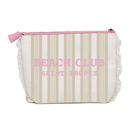 Borsa Mare o Trousse in Spugna di Cotone Rigato - Beach Club - Image 37