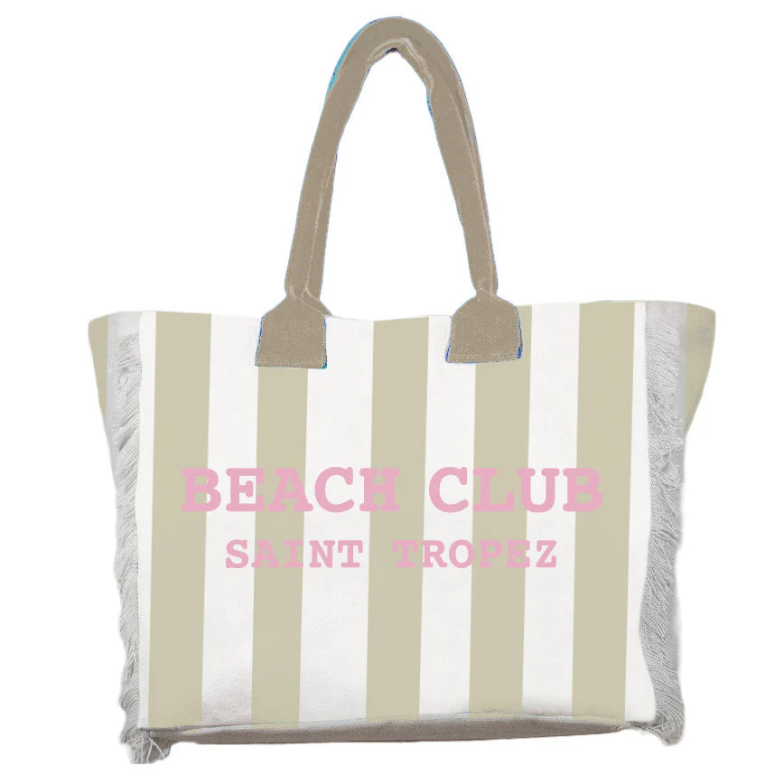 Borsa Mare o Trousse in Spugna di Cotone Rigato - Beach Club - Image 5