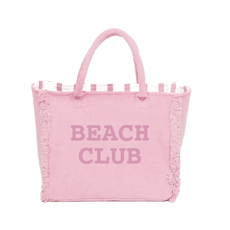Borsa Mare o Trousse in Spugna di Cotone Tinta Unita - Beach Club - Image 2