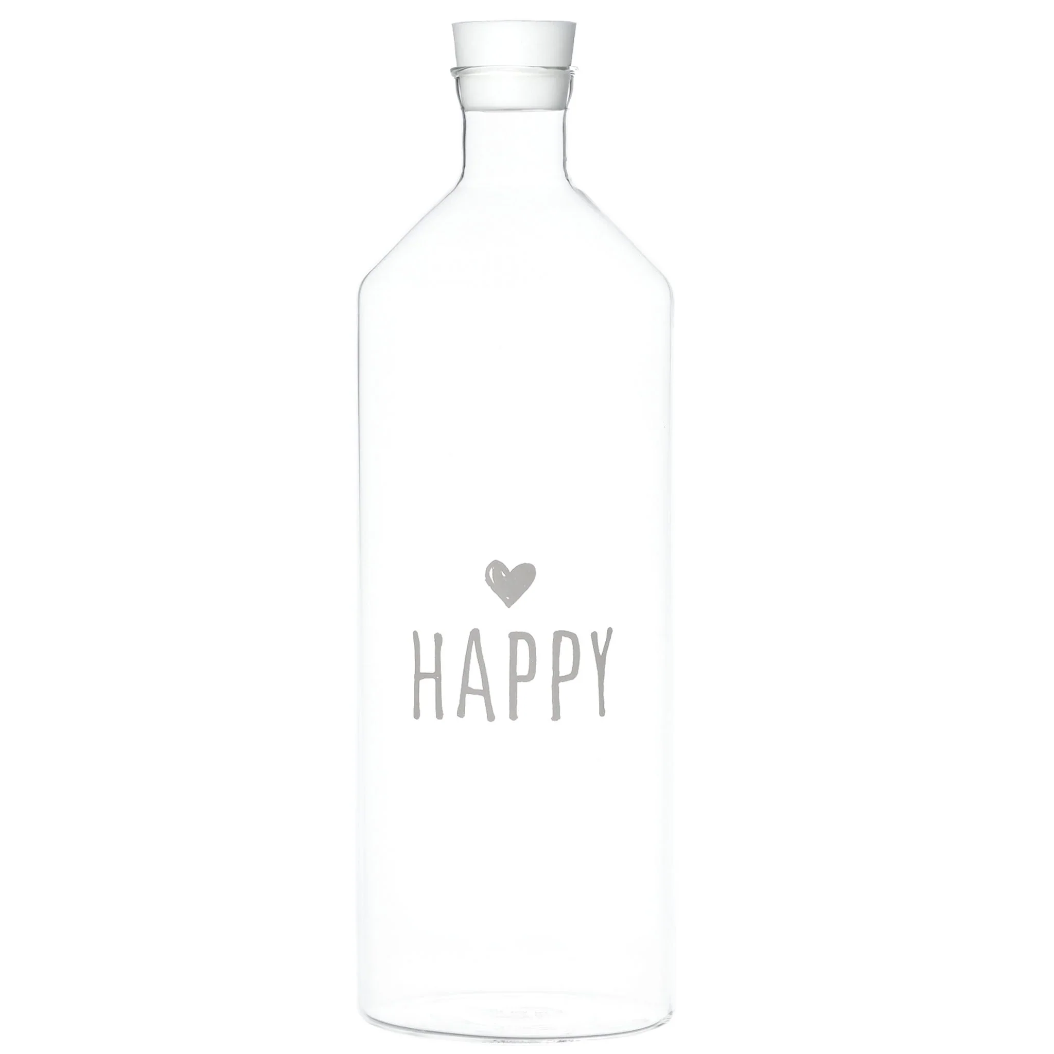 Bottiglia in Vetro Borosilicato Serigrafata - Happy - Image 2