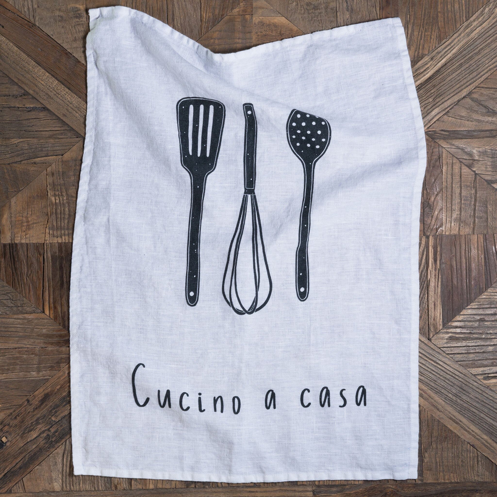 Canovaccio in Lino Stonewashed Stampa - Cucino a Casa
