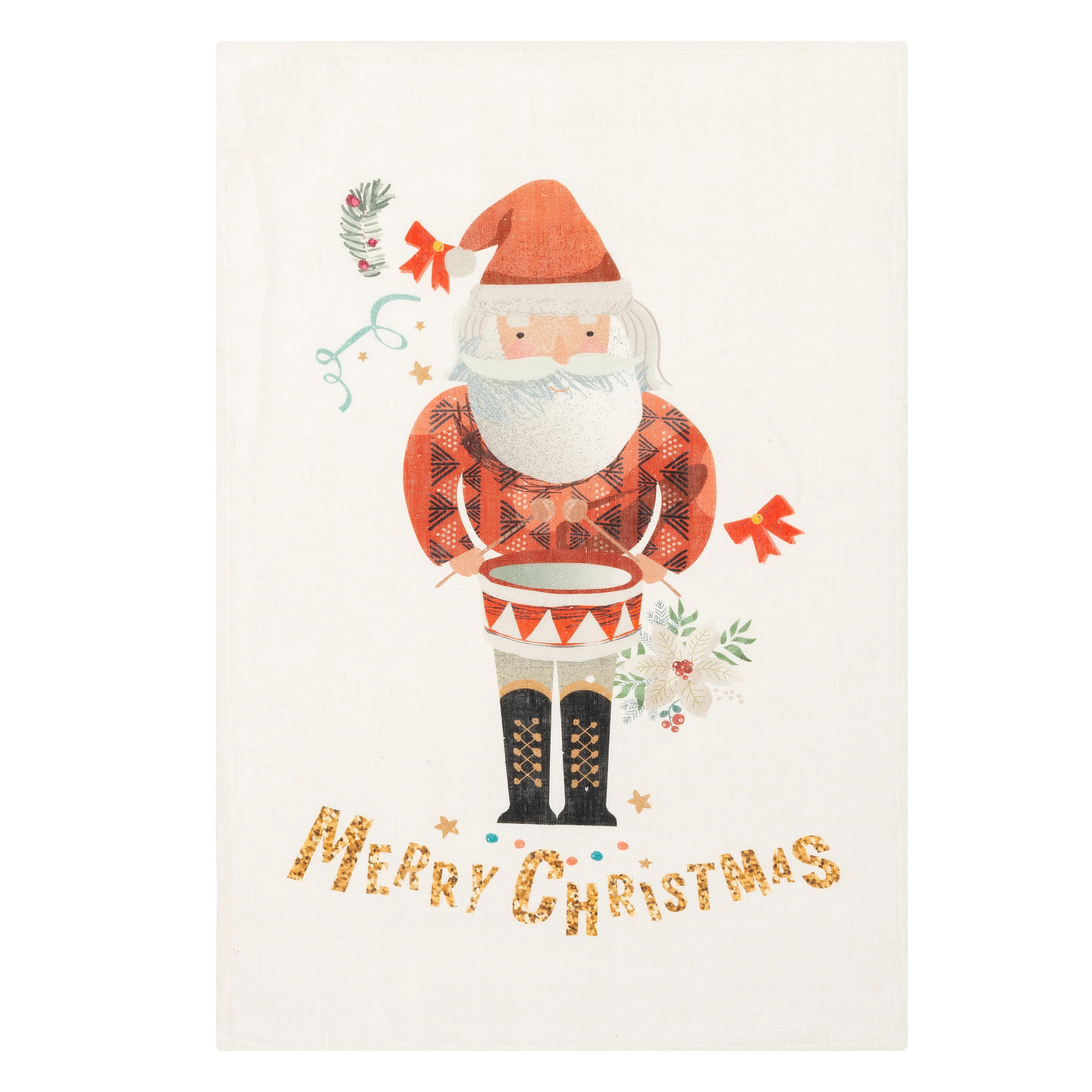 Canovaccio in Puro Lino - Babbo Natale