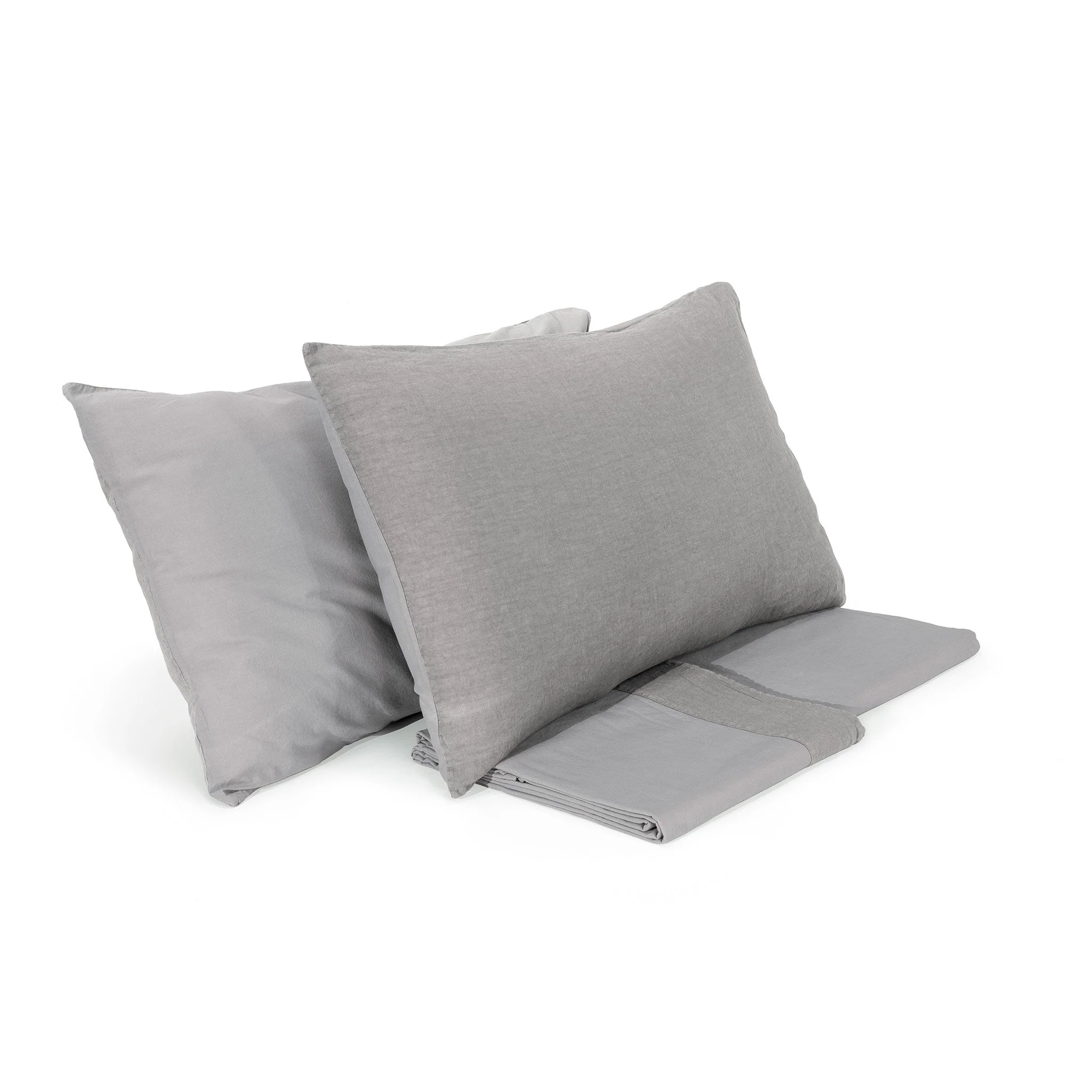 Completo Lenzuola Cotone e Lino StoneWashed No Stiro - Loira - Image 31