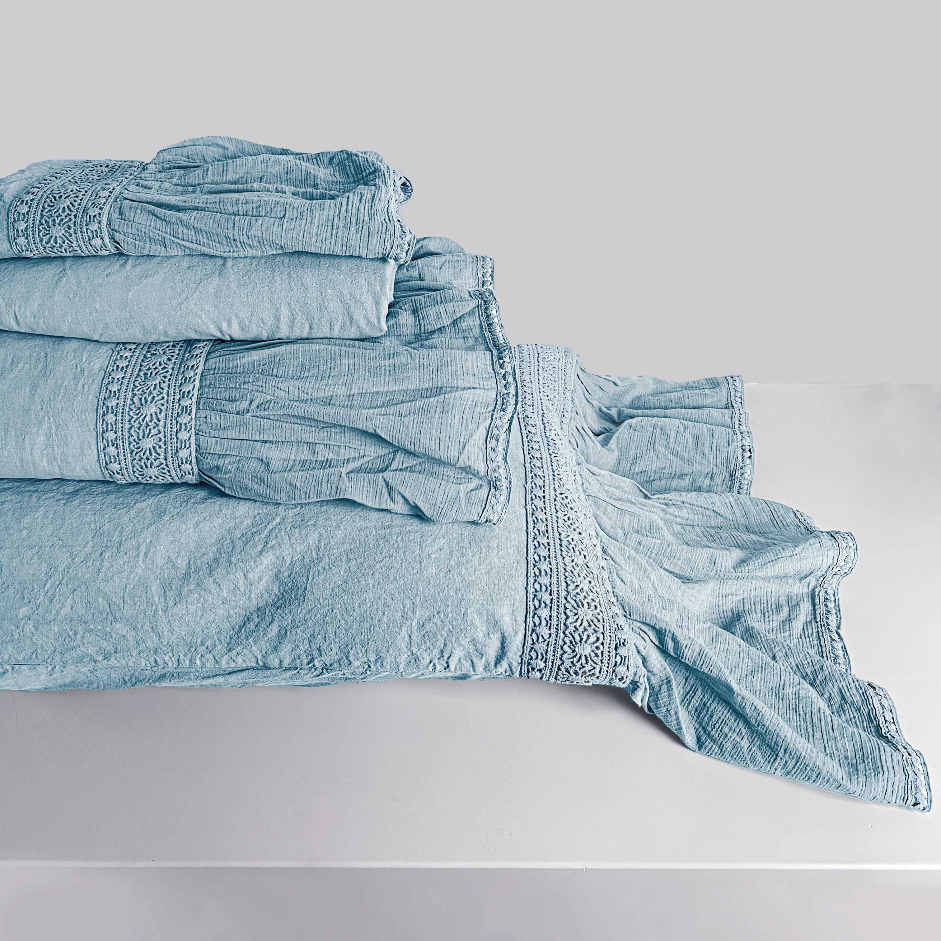 Completo Lenzuola in Cotone Stonewashed No Stiro - Camille - Image 20