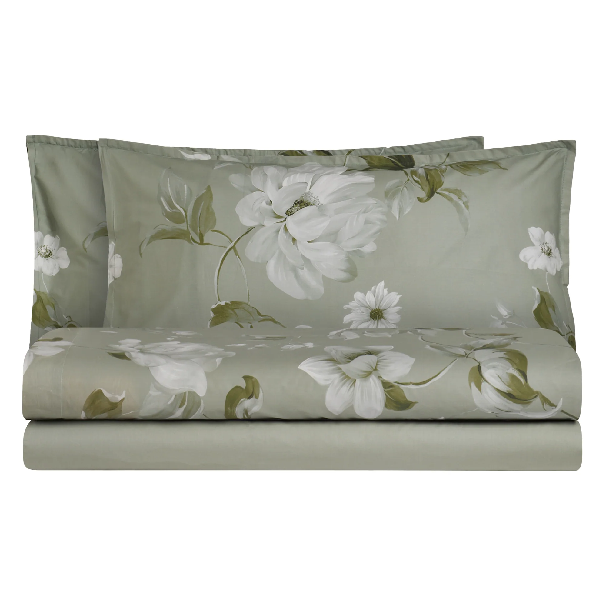 Completo Lenzuola in Percalle di Cotone Fantasia Floreale - Rosewood - Image 6
