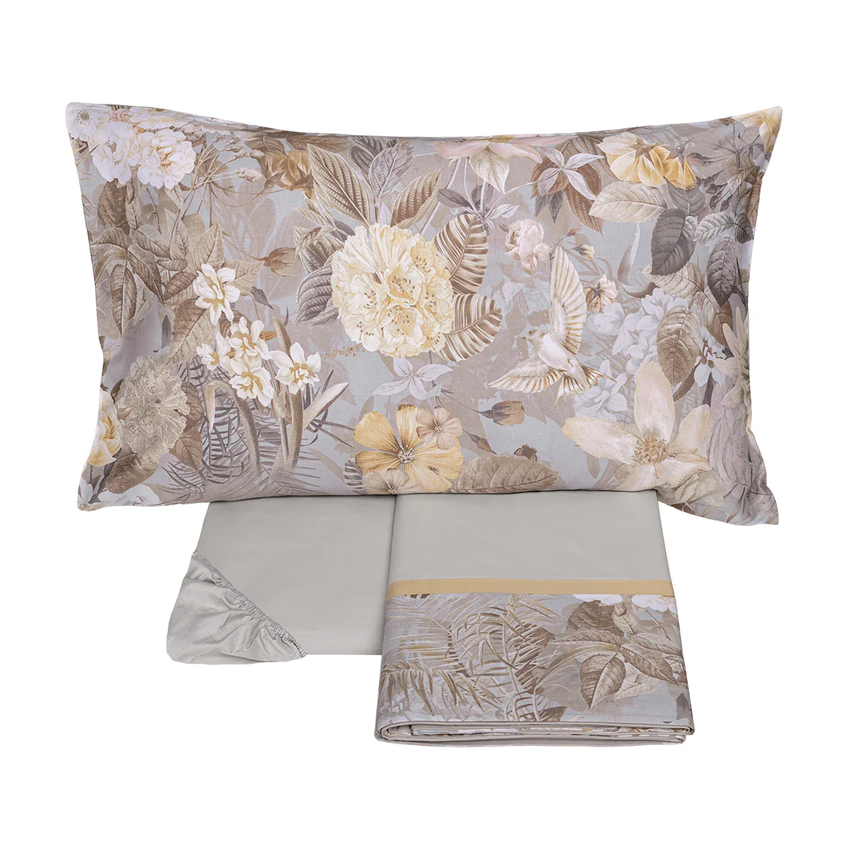 Completo Lenzuola in Raso Di Cotone Fantasia Floreale - Protea - Image 3