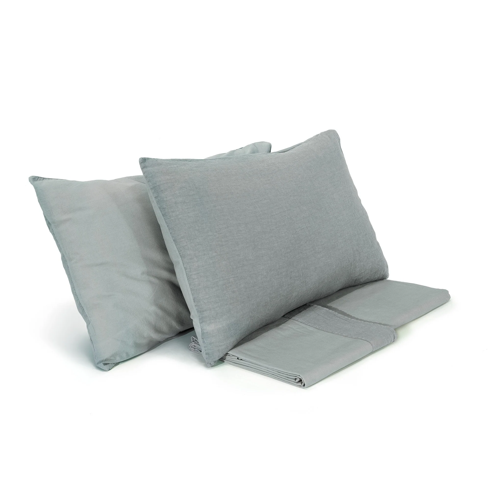 Completo Lenzuola Cotone e Lino StoneWashed No Stiro - Loira - Image 35