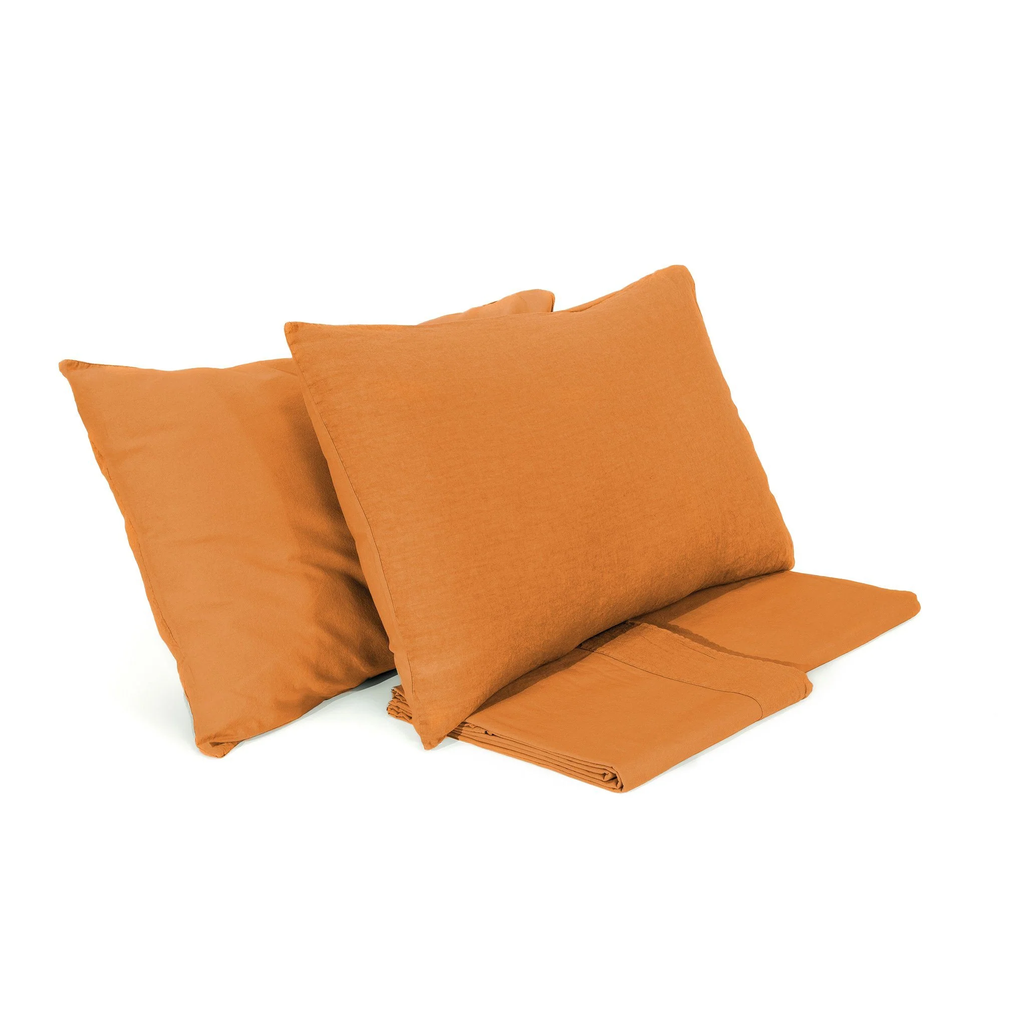Completo Lenzuola Cotone e Lino StoneWashed No Stiro - Loira - Image 47