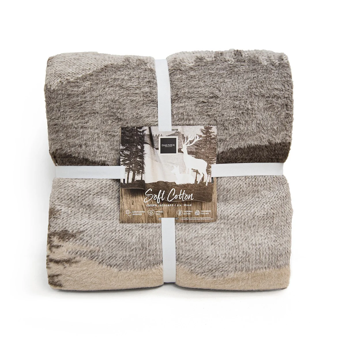 Coperta in Cotone Fantasia - Wood - Image 4