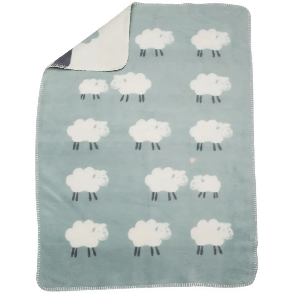 Coperta Invernale in Velluto di Cotone fantasia - Sheep - Image 2