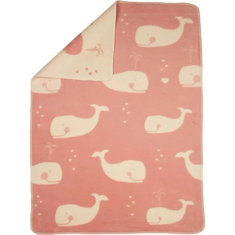Coperta Invernale in Cotone Organico fantasia - Whales - Image 4