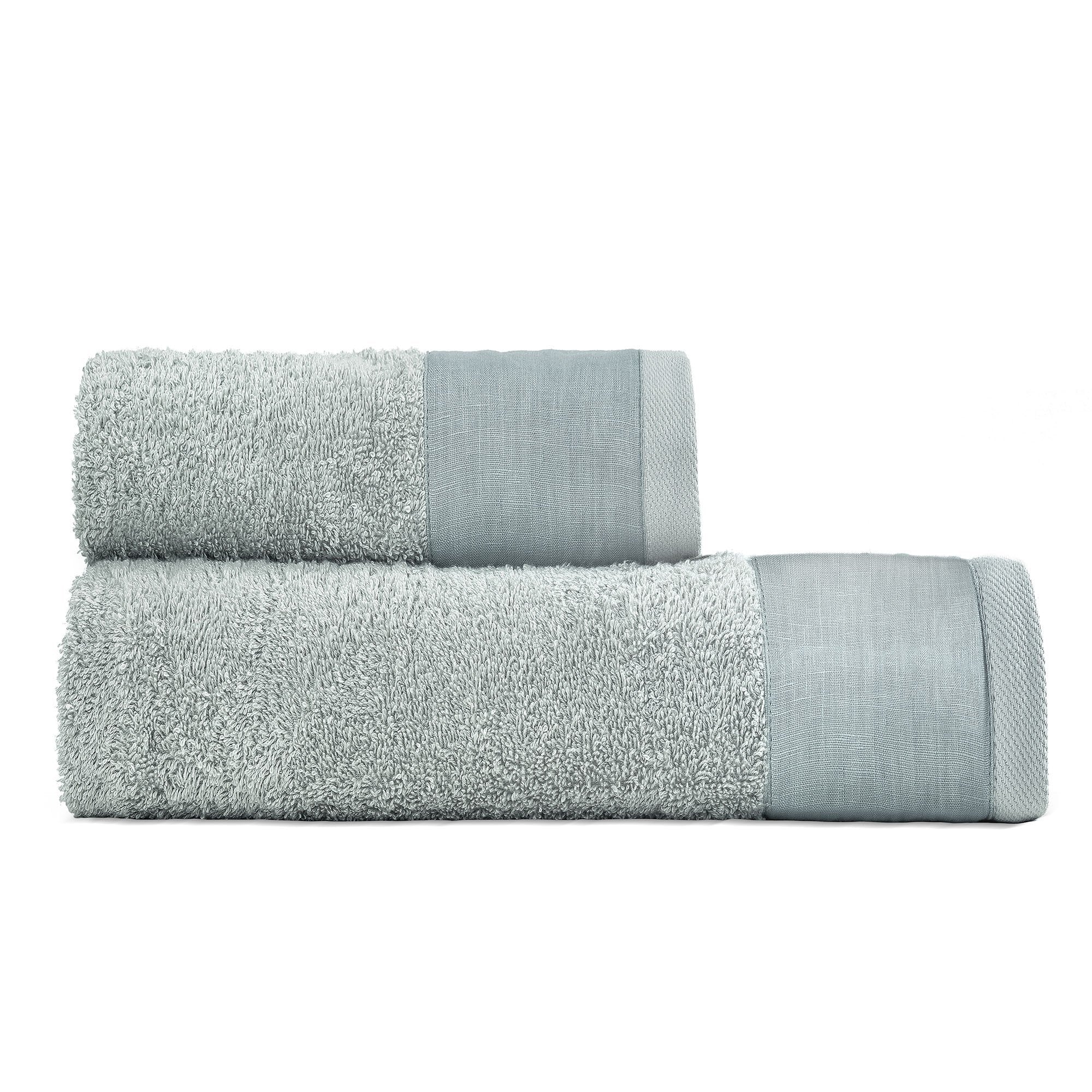 Coppia di Spugna con Balza in Lino StoneWashed - Loira - Image 13