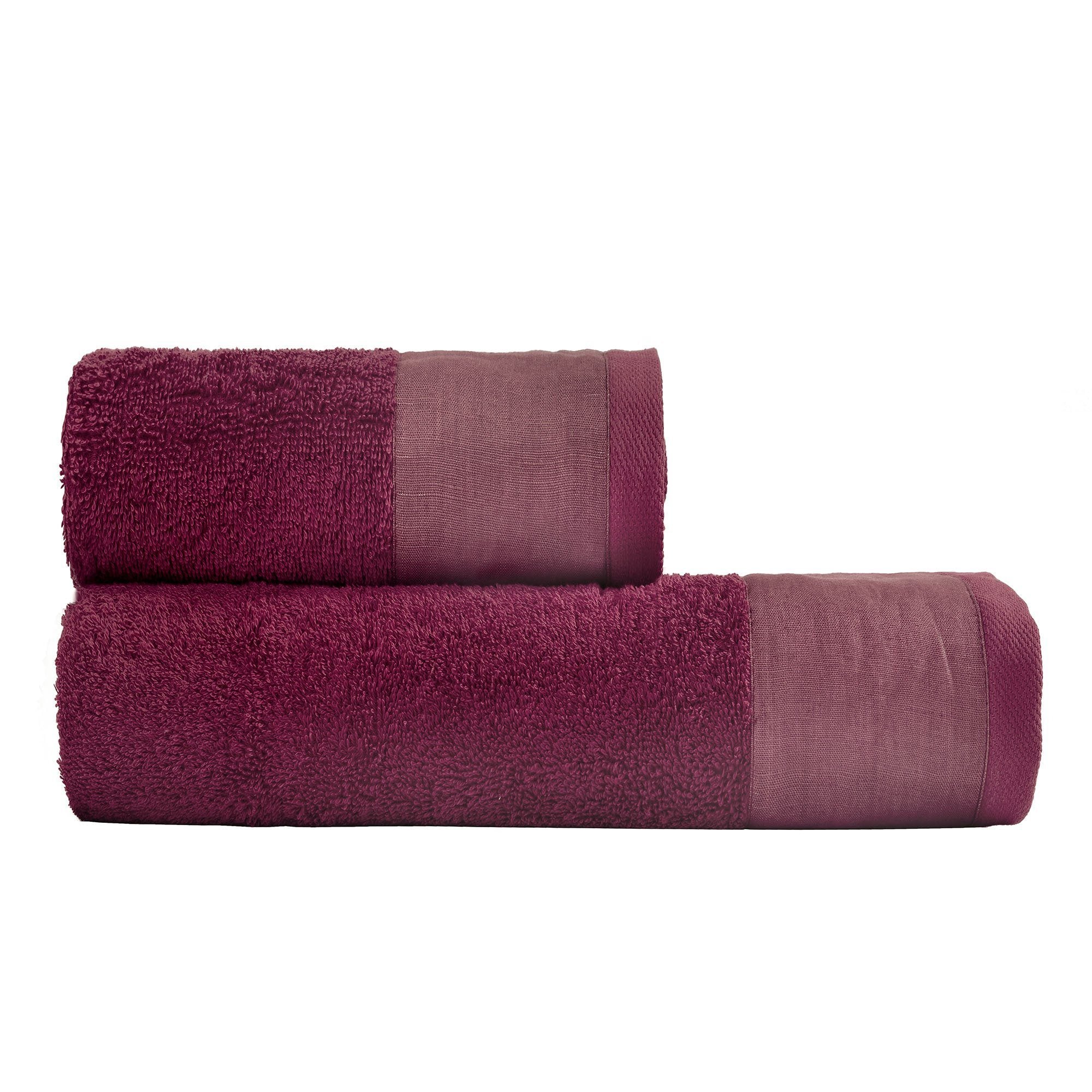 Coppia di Spugna con Balza in Lino StoneWashed - Loira - Image 14