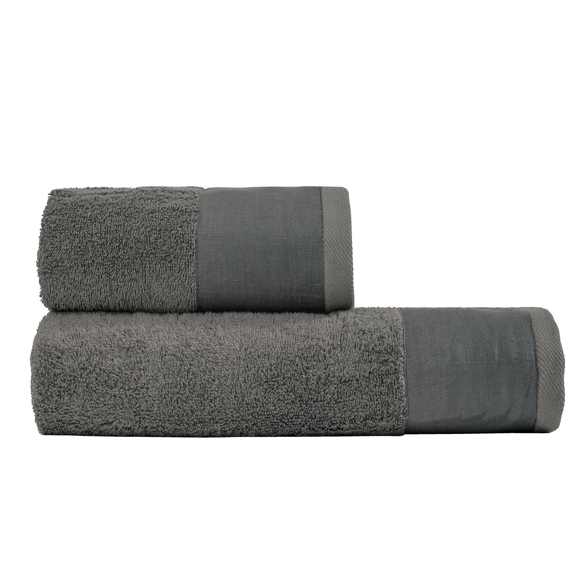 Coppia di Spugna con Balza in Lino StoneWashed - Loira - Image 15