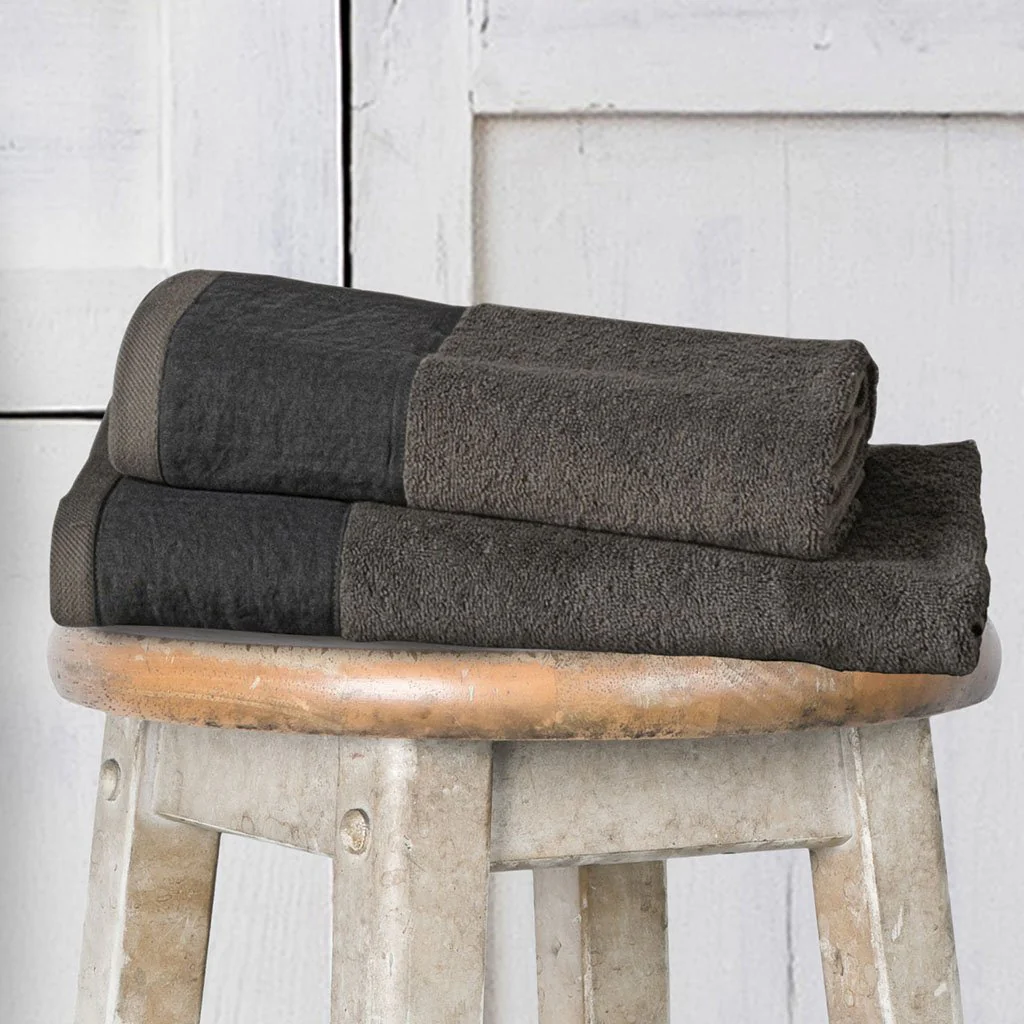 Coppia di Spugna con Balza in Lino StoneWashed - Loira - Image 3