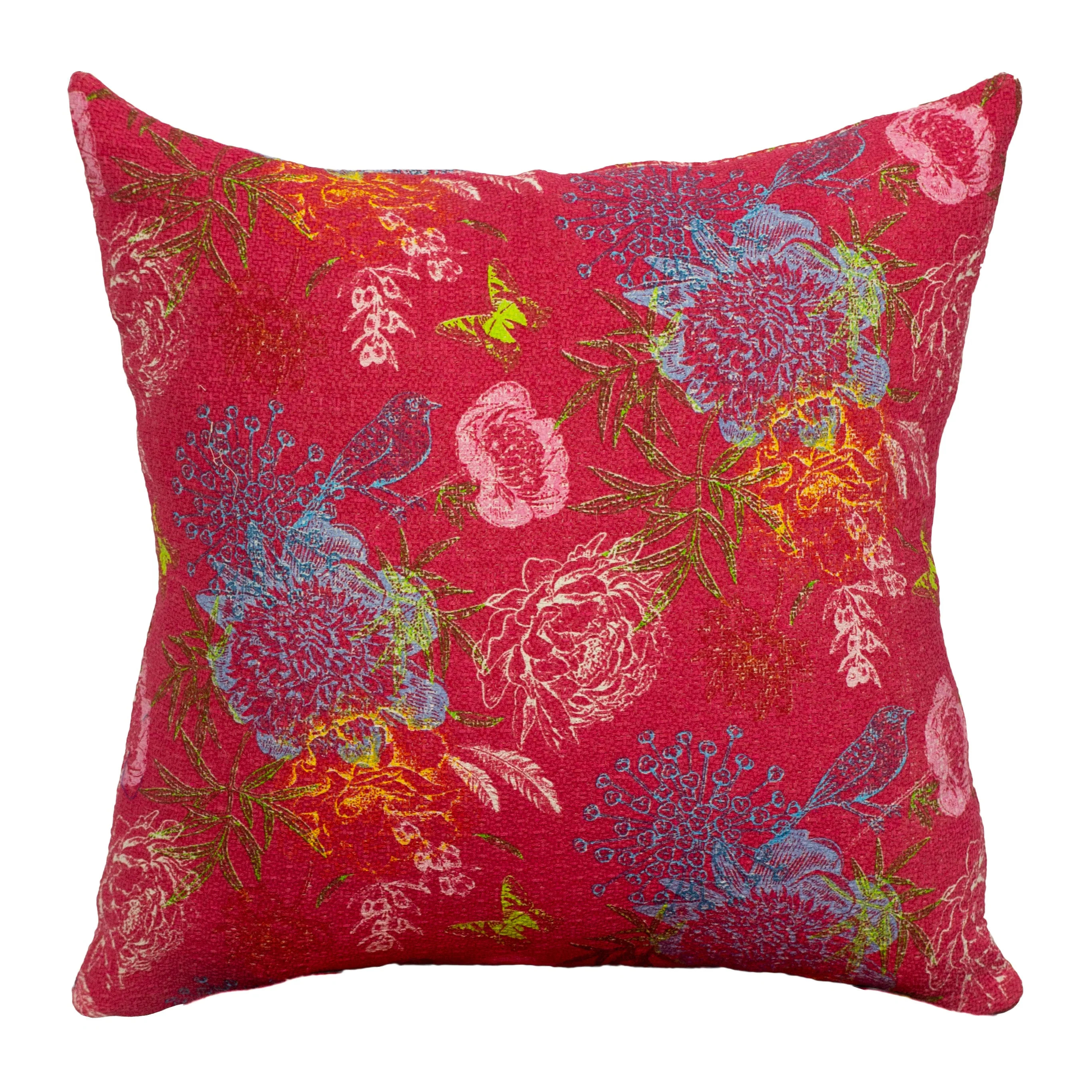 Copricuscino in Puro Cotone Fantasia Floreale - Peonia - Image 3